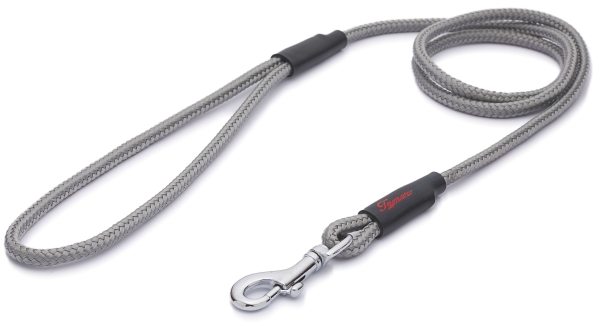 klassische Hundeleine - S - 175cm - grau